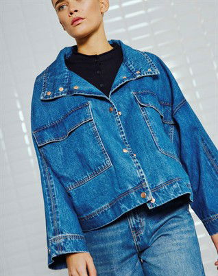 Peyton WBL Denim Jakke - Horizon Blue Denim